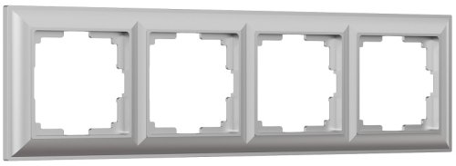 Рамка универсальная Werkel Fiore 4-м. серебро фото Рамка универсальная Werkel Fiore 4-м. серебро картинка